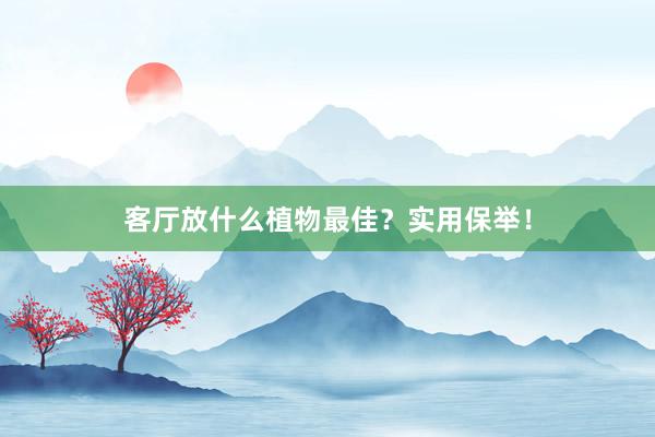 客厅放什么植物最佳？实用保举！